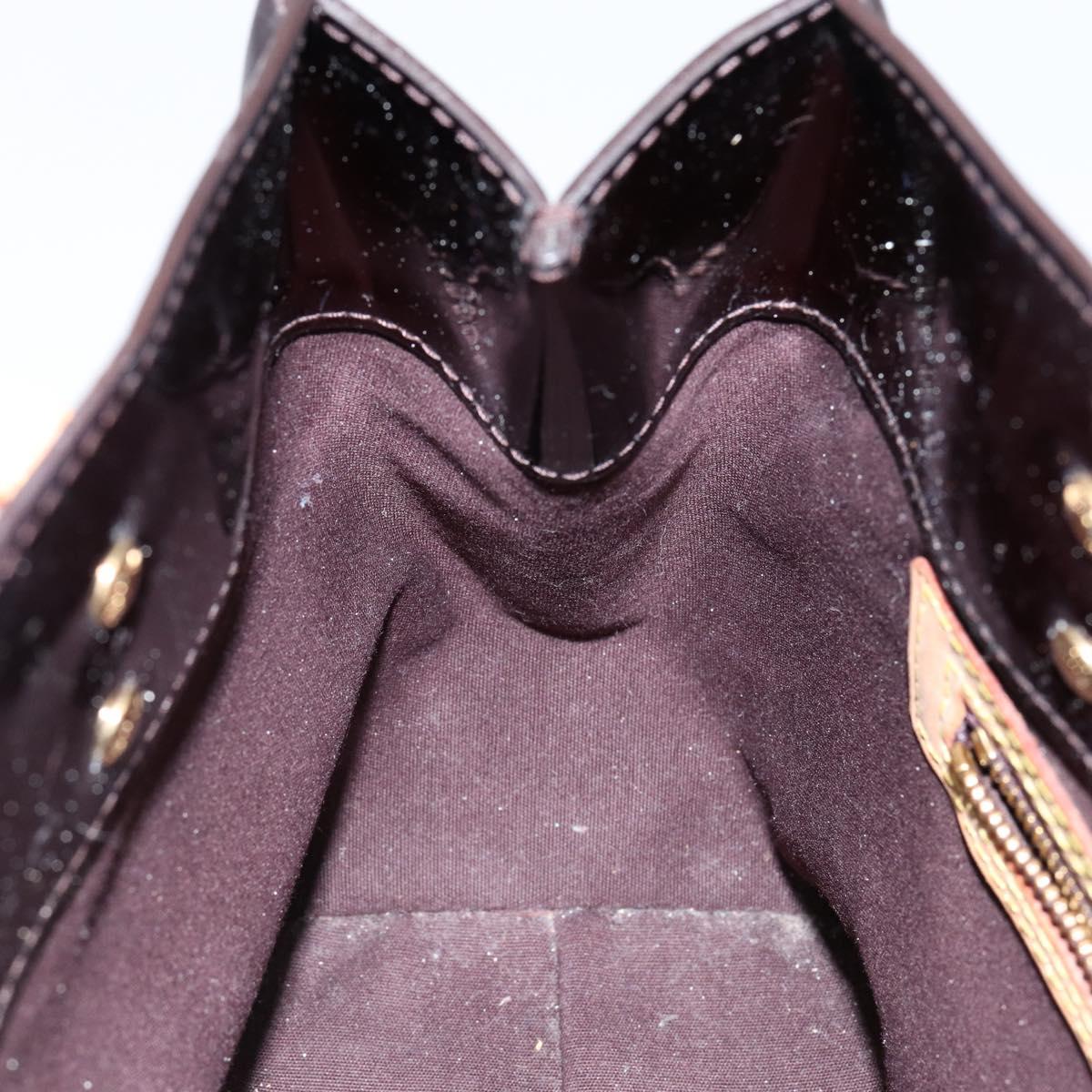 LOUIS VUITTON Monogram Vernis Reade PM Hand Bag Amarante M91993 LV Auth 145457