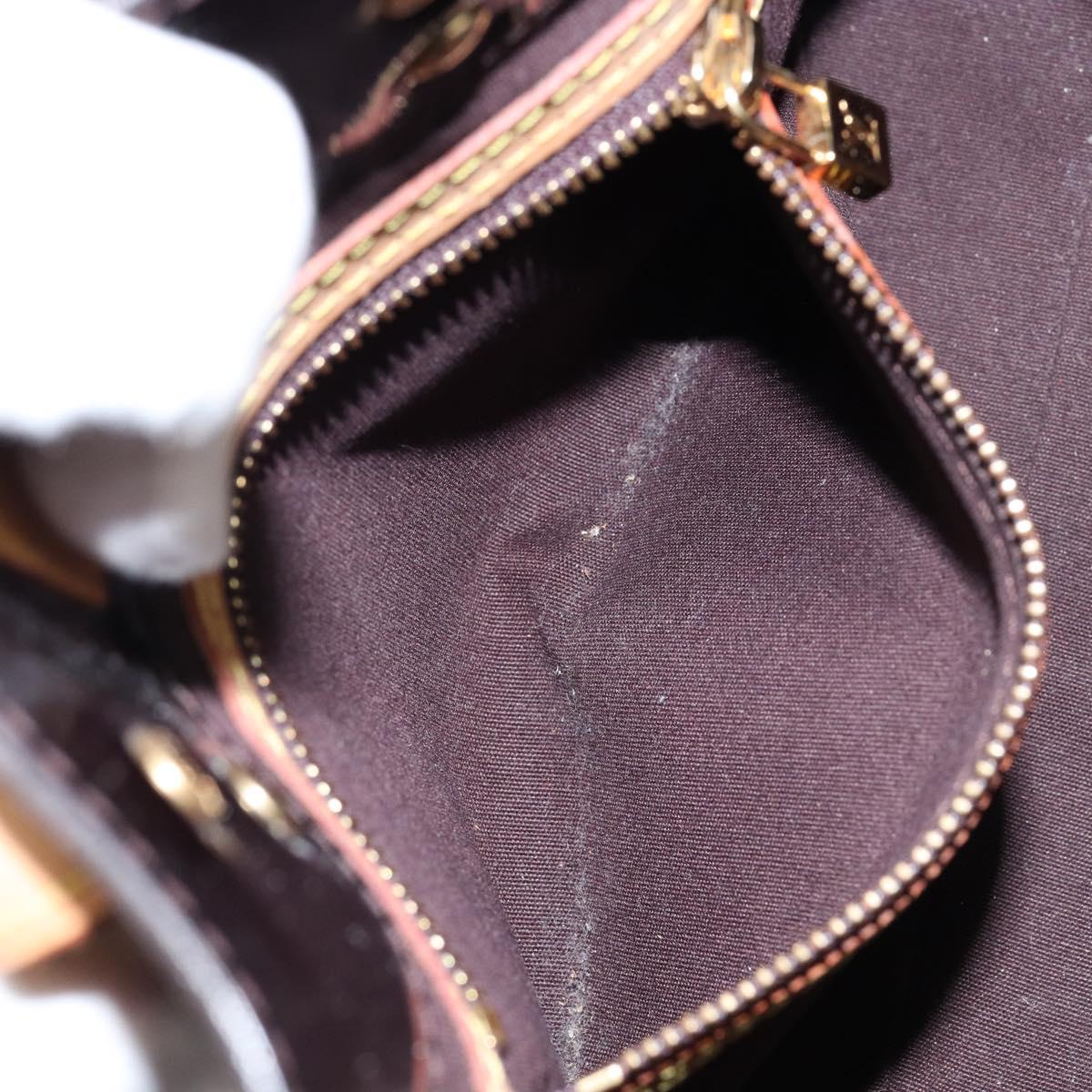 LOUIS VUITTON Monogram Vernis Reade PM Hand Bag Amarante M91993 LV Auth 145457