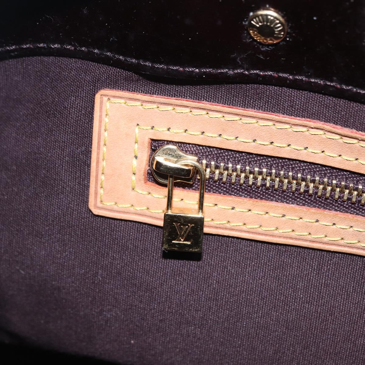 LOUIS VUITTON Monogram Vernis Reade PM Hand Bag Amarante M91993 LV Auth 145457