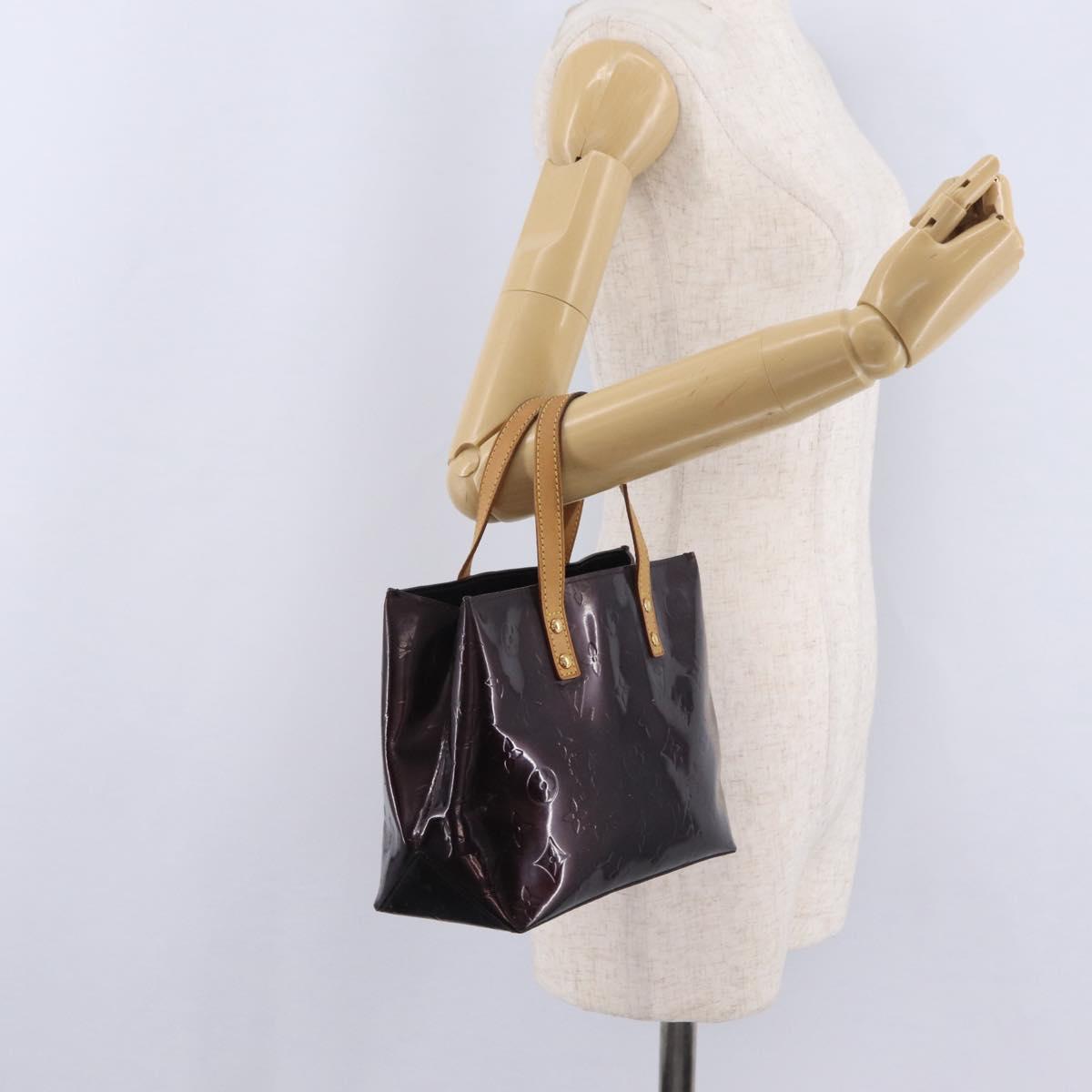 LOUIS VUITTON Monogram Vernis Reade PM Hand Bag Amarante M91993 LV Auth 145457