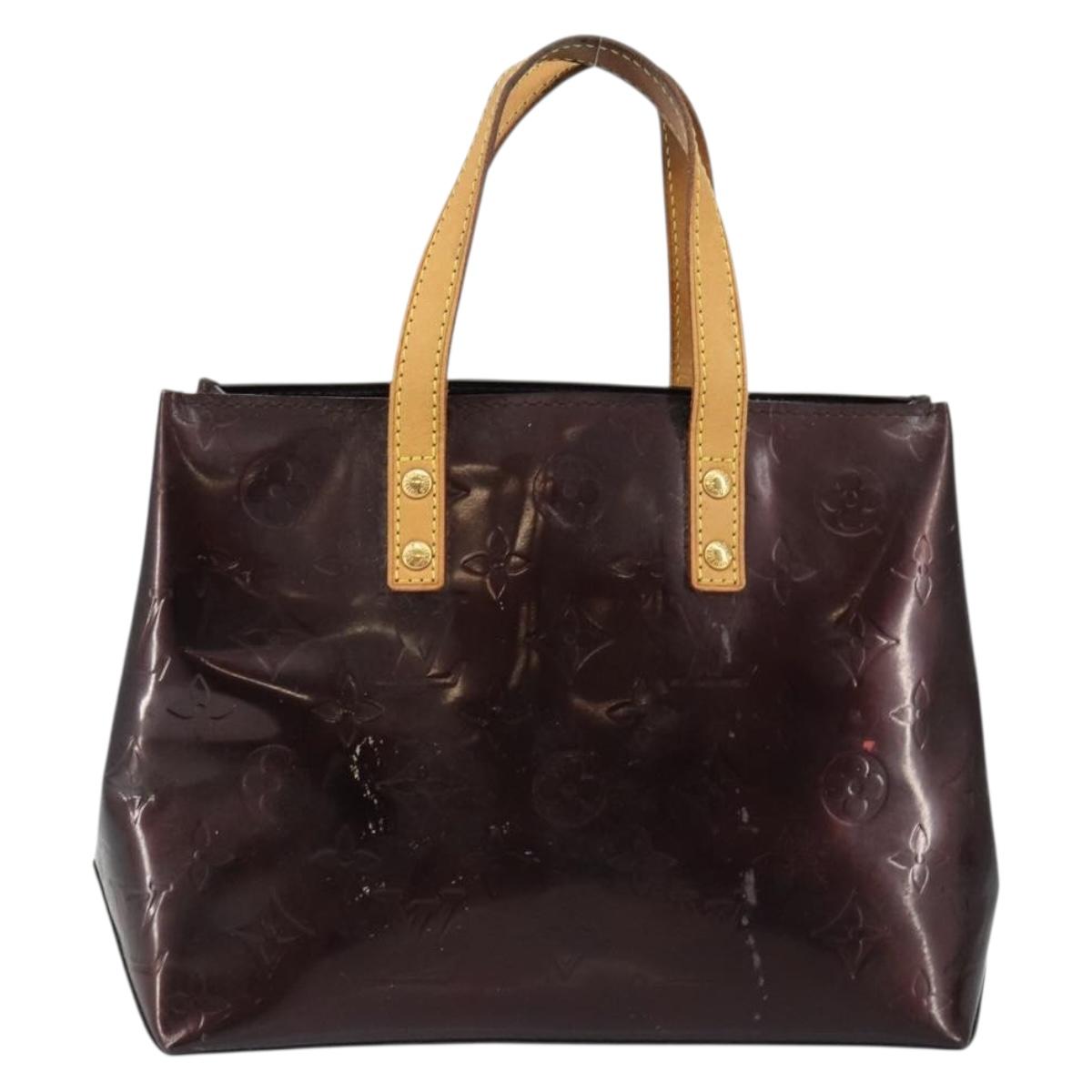 LOUIS VUITTON Monogram Vernis Reade PM Hand Bag Amarante M91993 LV Auth 145457