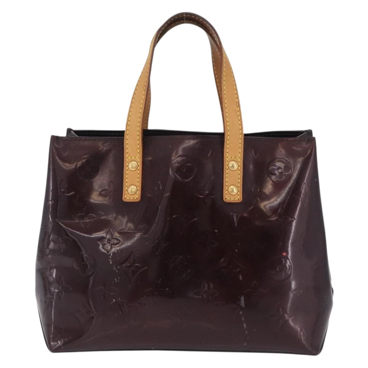 LOUIS VUITTON Monogram Vernis Reade PM Hand Bag Amarante M91993 LV Auth 145457