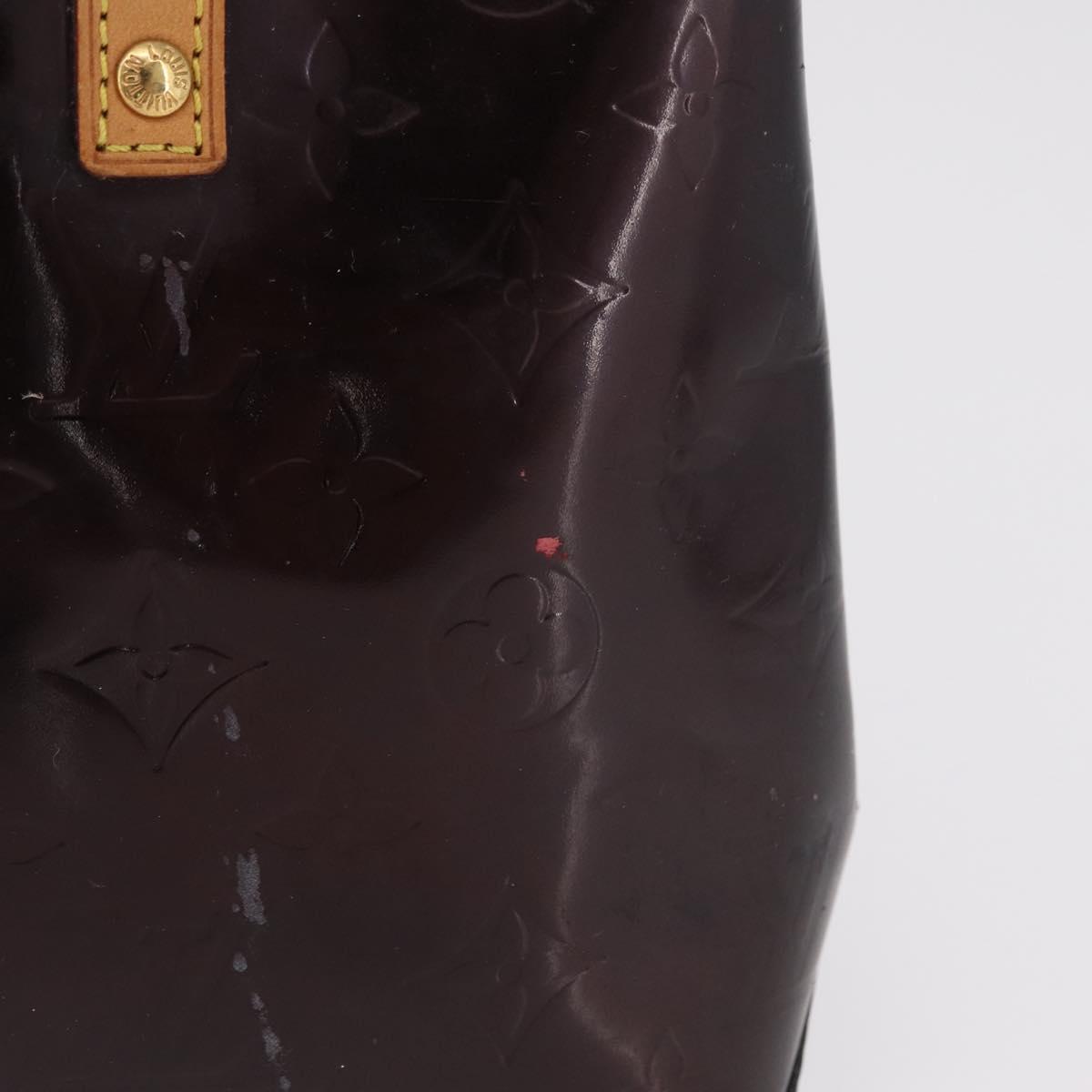 LOUIS VUITTON Monogram Vernis Reade PM Hand Bag Amarante M91993 LV Auth 145457