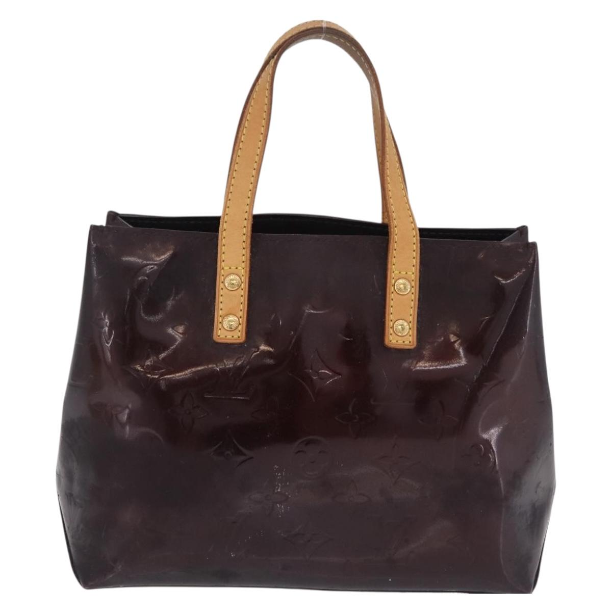 LOUIS VUITTON Monogram Vernis Reade PM Hand Bag Amarante M91993 LV Auth 145457
