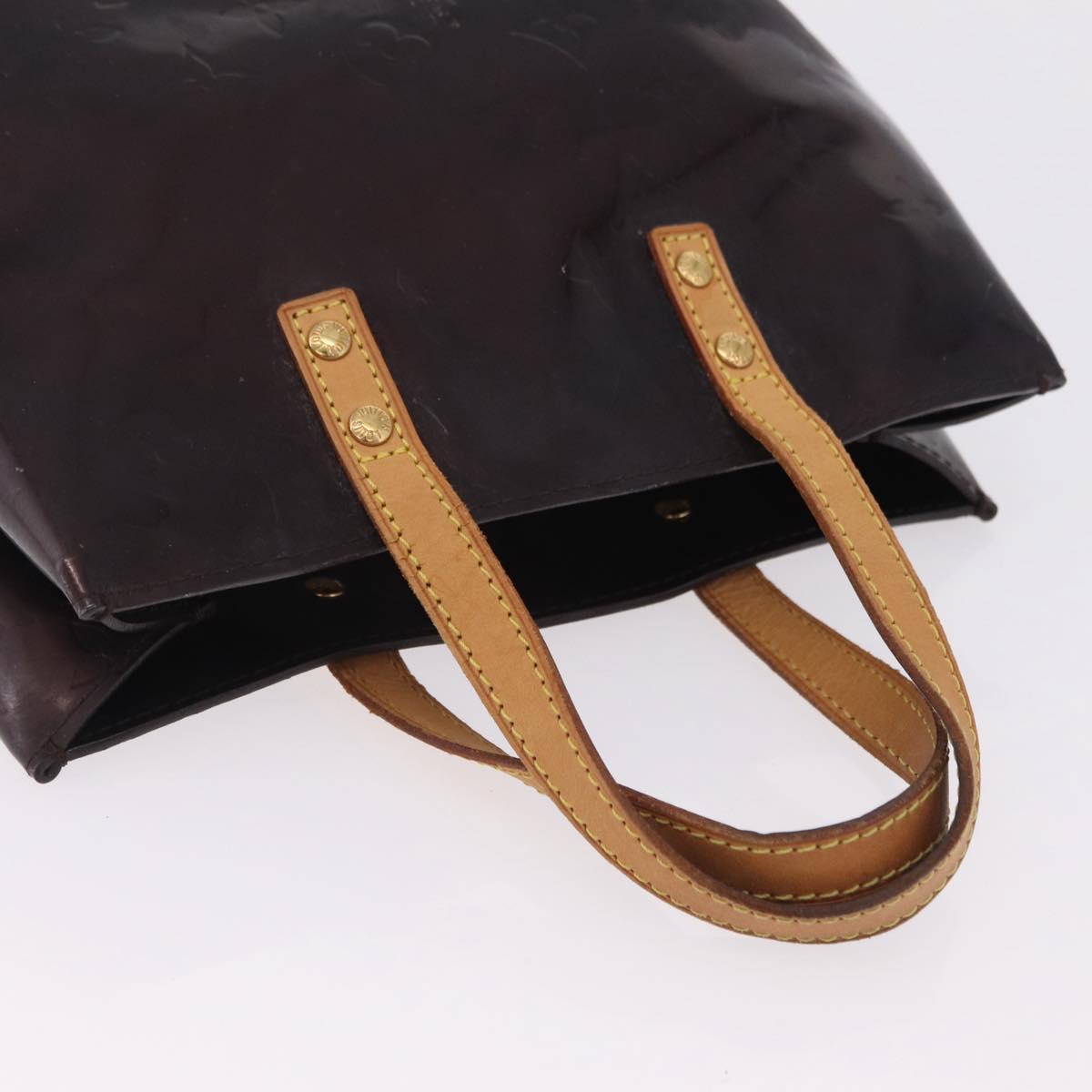 LOUIS VUITTON Monogram Vernis Reade PM Hand Bag Amarante M91993 LV Auth 145457
