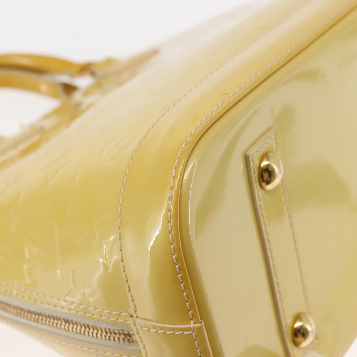 LOUIS VUITTON Monogram Vernis Alma PM Hand Bag Citrin M90101 LV Auth 145459
