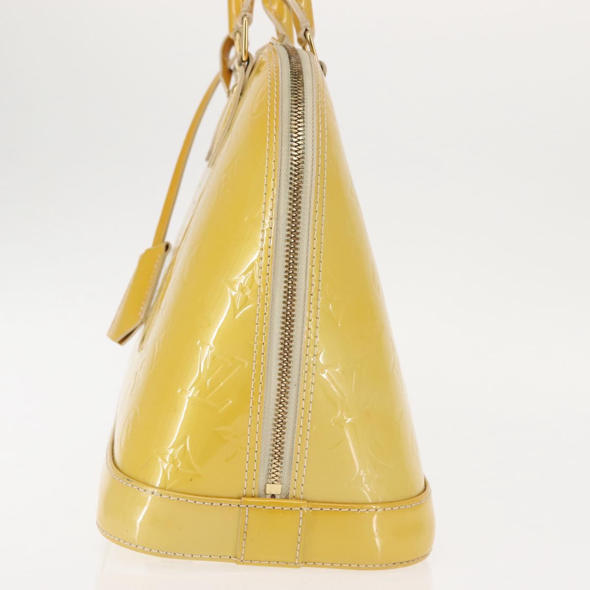 LOUIS VUITTON Monogram Vernis Alma PM Hand Bag Citrin M90101 LV Auth 145459