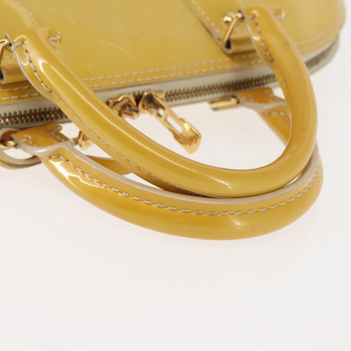 LOUIS VUITTON Monogram Vernis Alma PM Hand Bag Citrin M90101 LV Auth 145459