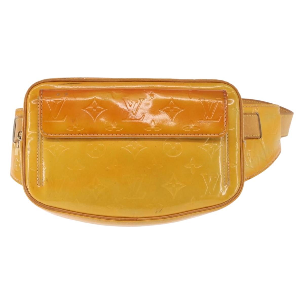 LOUIS VUITTON Monogram Vernis Fulton Waist bag Gris M91041 LV Auth 145461