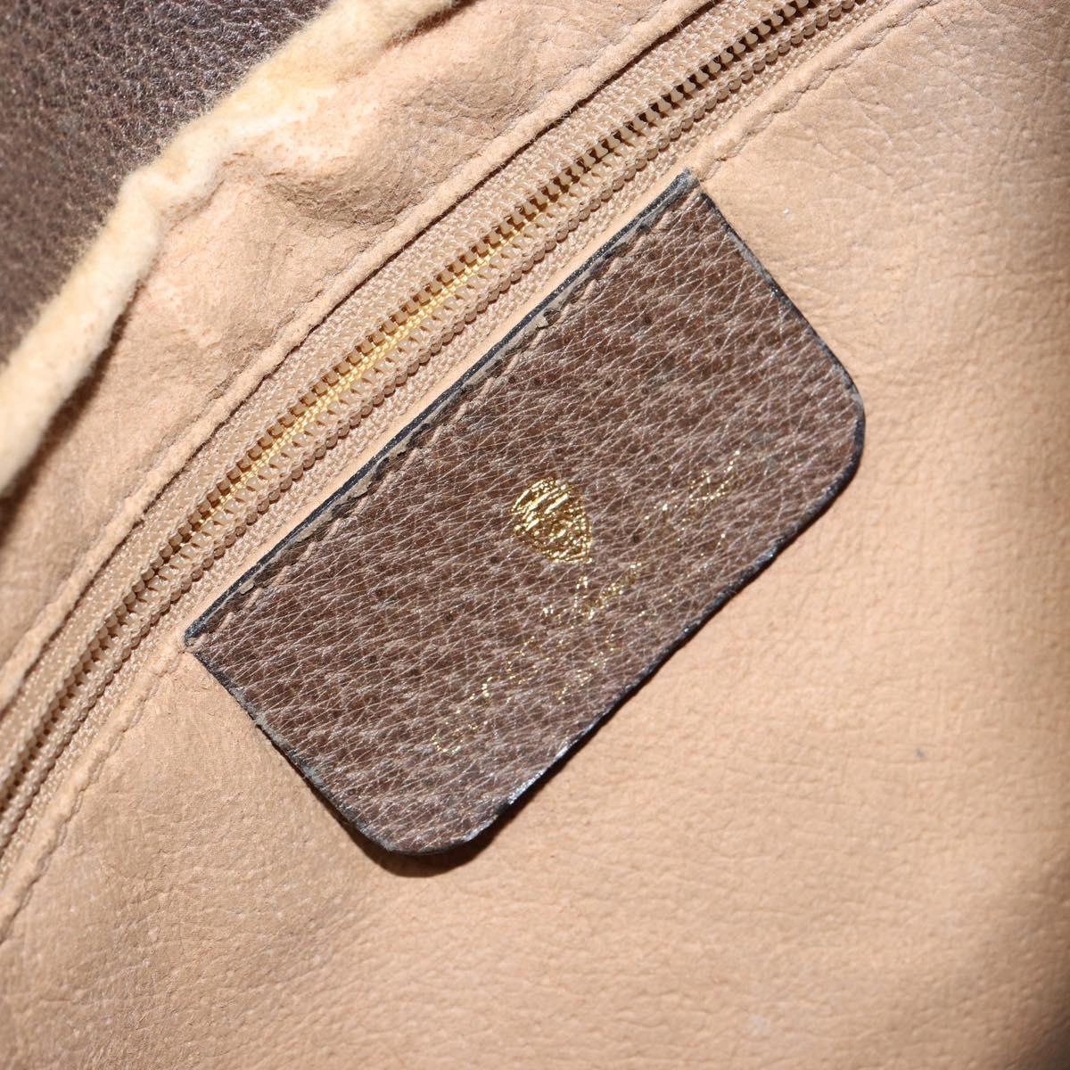 GUCCI GG Supreme Web Sherry Line Shoulder Bag PVC Leather Beige Red Auth 145477