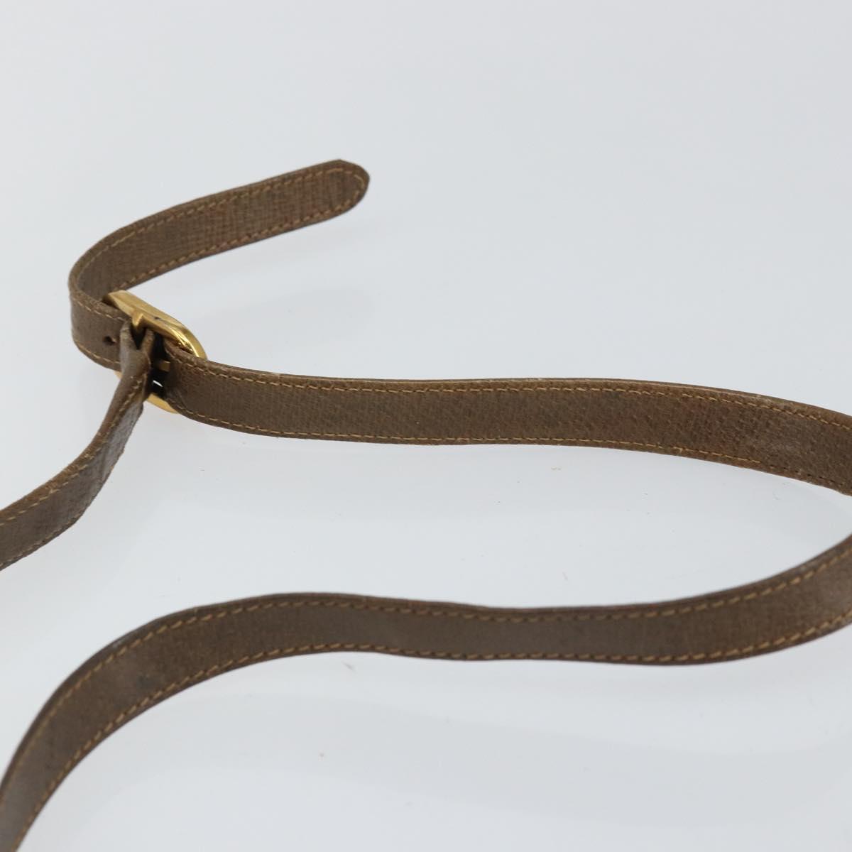 GUCCI GG Supreme Web Sherry Line Shoulder Bag PVC Leather Beige Red Auth 145477