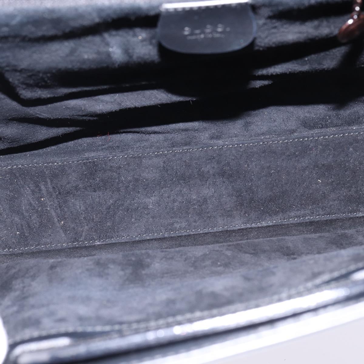 GUCCI Hand Bag Leather 2way Black 001 2058 1853 6 Auth 145484