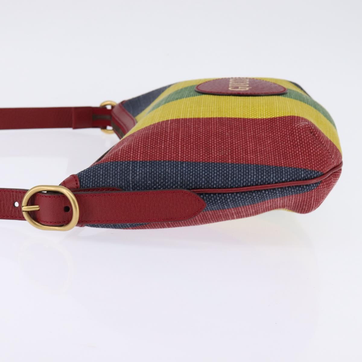 GUCCI Shoulder Bag Canvas Red Gold yellow 626422 Auth 145487