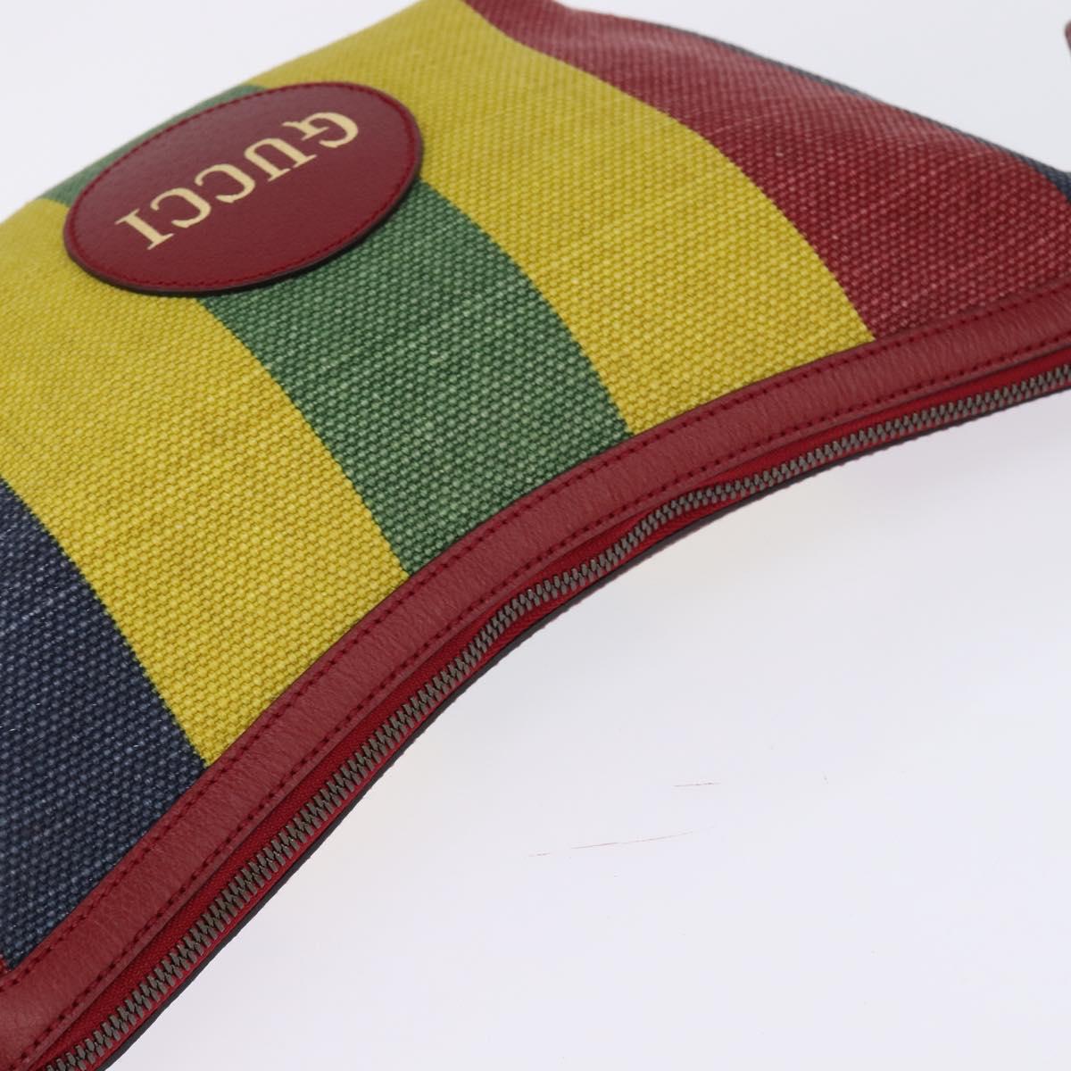 GUCCI Shoulder Bag Canvas Red Gold yellow 626422 Auth 145487