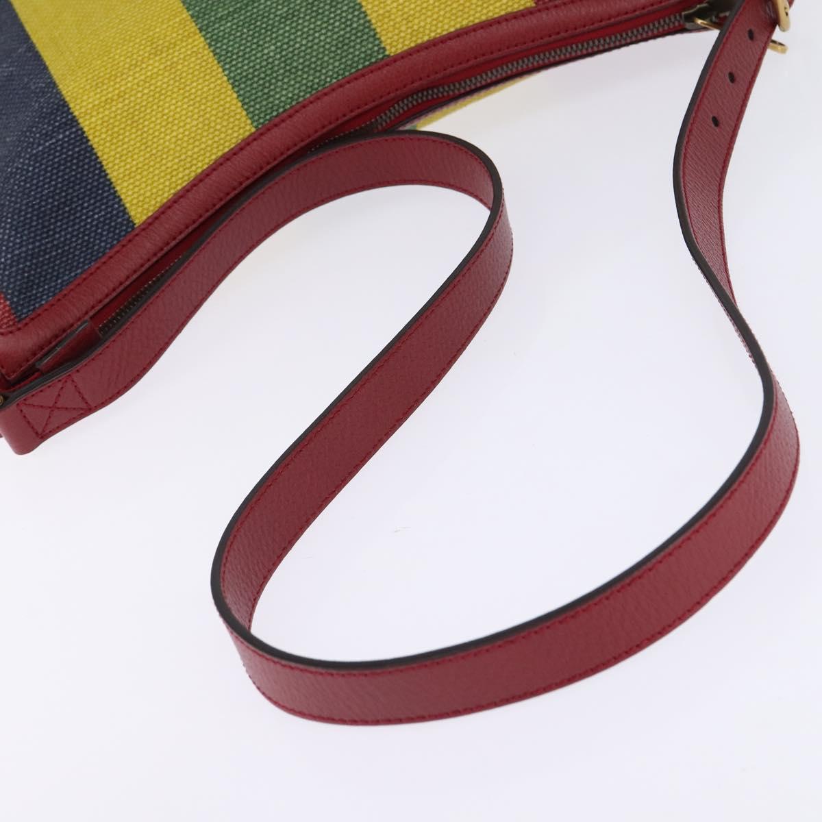 GUCCI Shoulder Bag Canvas Red Gold yellow 626422 Auth 145487