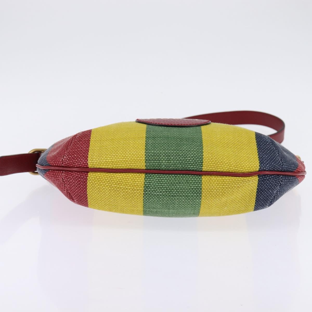 GUCCI Shoulder Bag Canvas Red Gold yellow 626422 Auth 145487