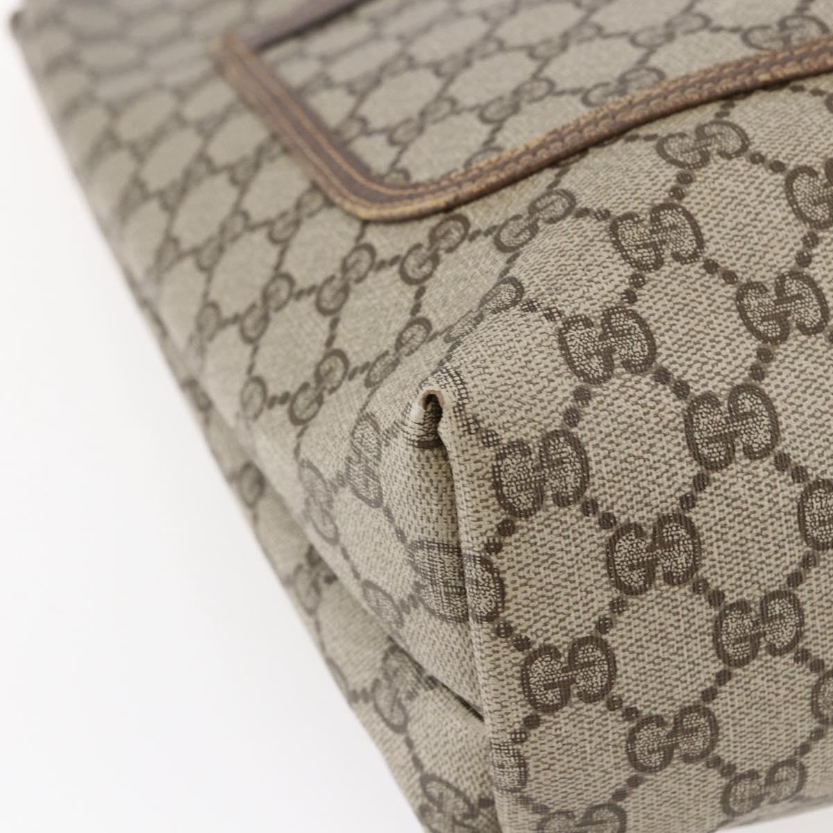 GUCCI GG Supreme Web Sherry Line Tote Bag PVC Beige Red 39 02 003 Auth 145488