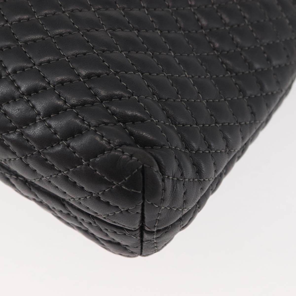 BALLY Chain Shoulder Bag Leather Black Auth 145489