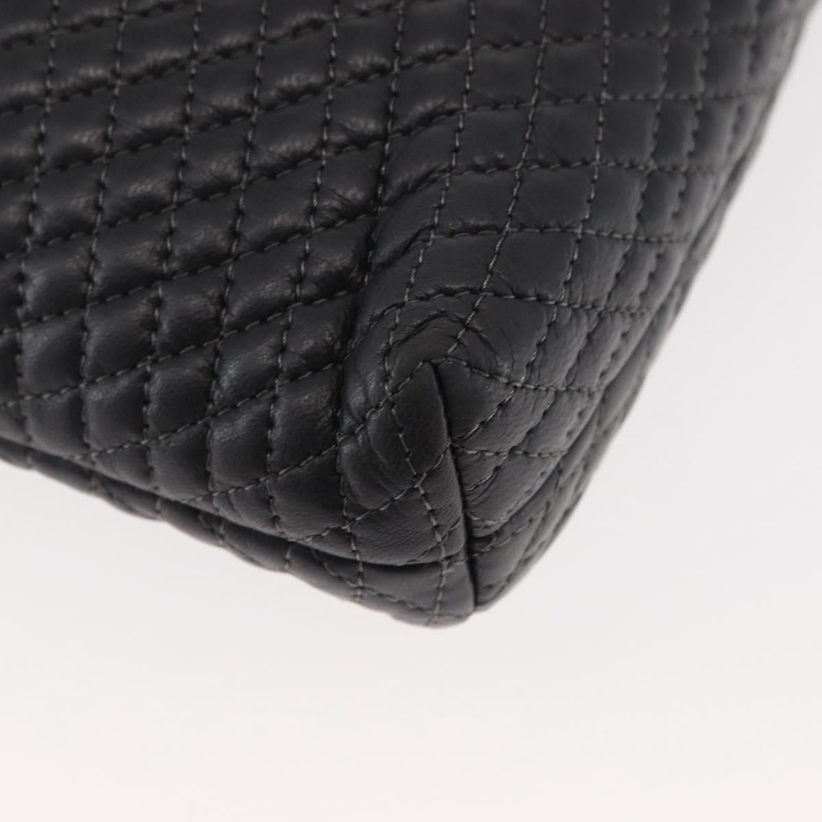 BALLY Chain Shoulder Bag Leather Black Auth 145489