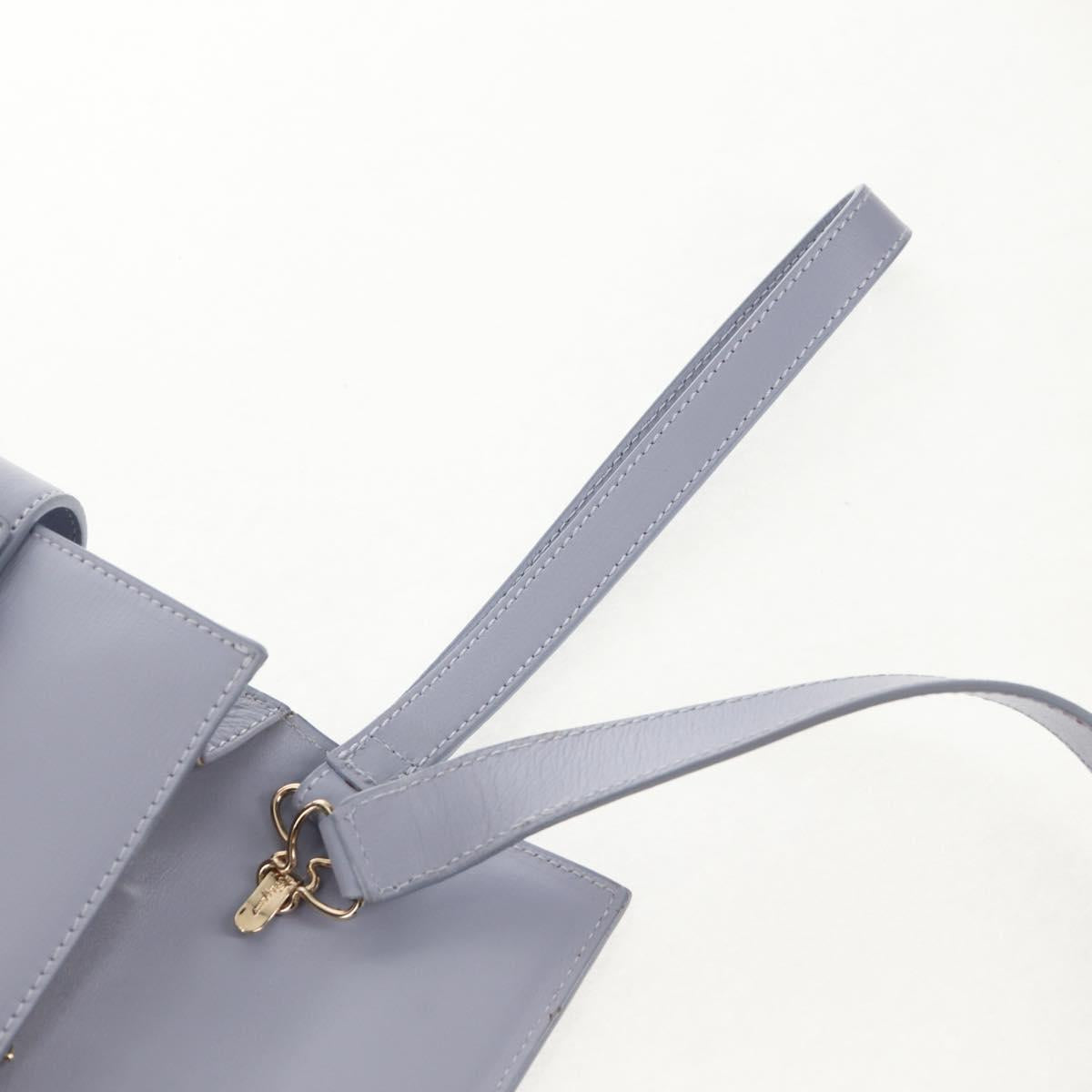 Salvatore Ferragamo Gancini Shoulder Bag Leather Purple Gold Auth 145499V