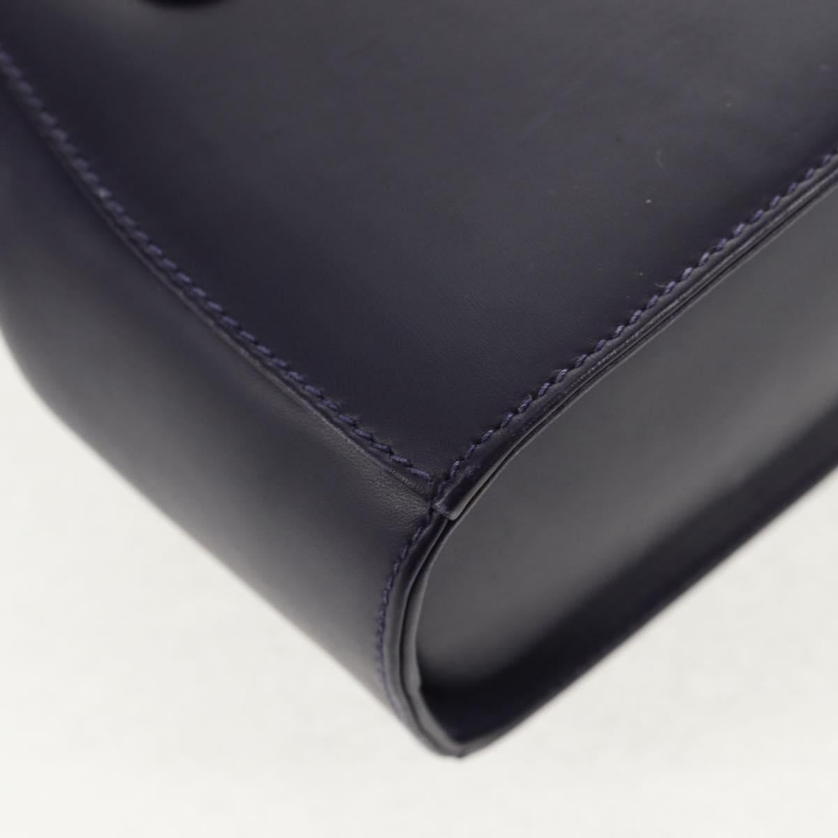 Salvatore Ferragamo Gancini Hand Bag Leather 2way Purple Gold Auth 145500V