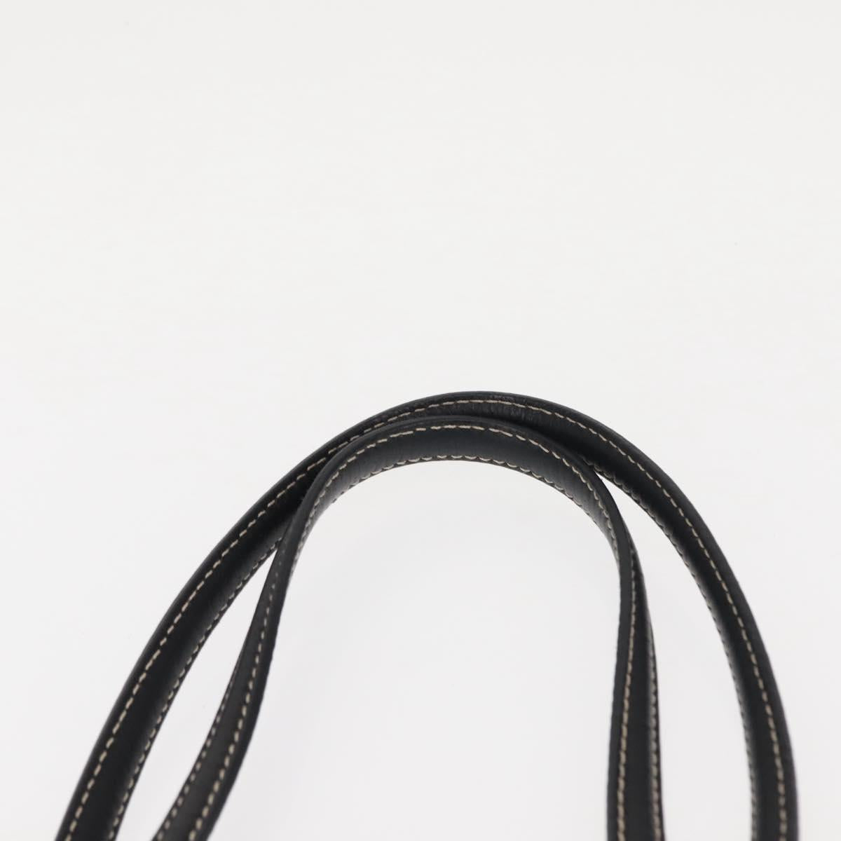 Salvatore Ferragamo Gancini Shoulder Bag Leather Black Gold Auth 145502