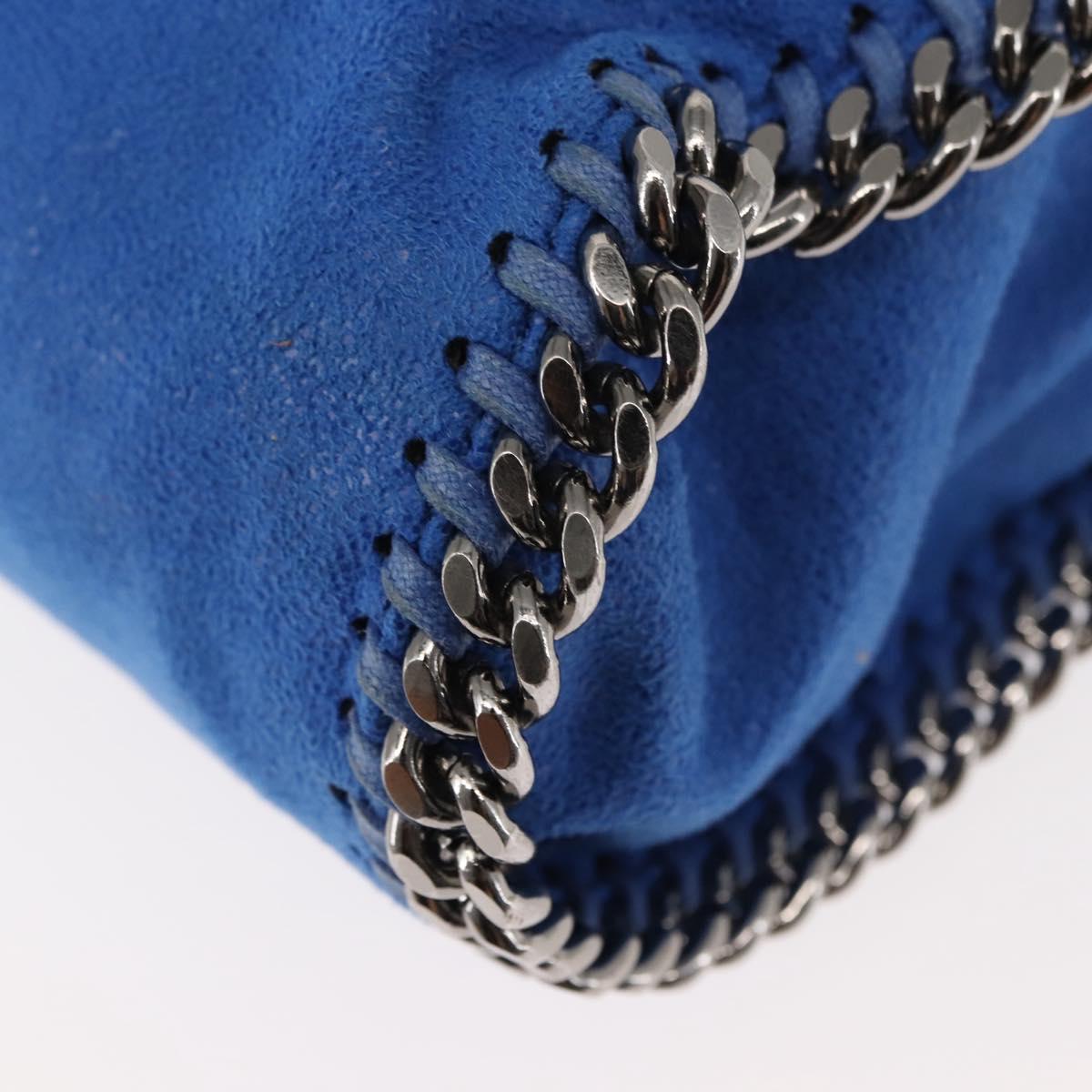 Stella MacCartney Falabella Chain Shoulder Bag Suede Blue 371223 Auth 145513