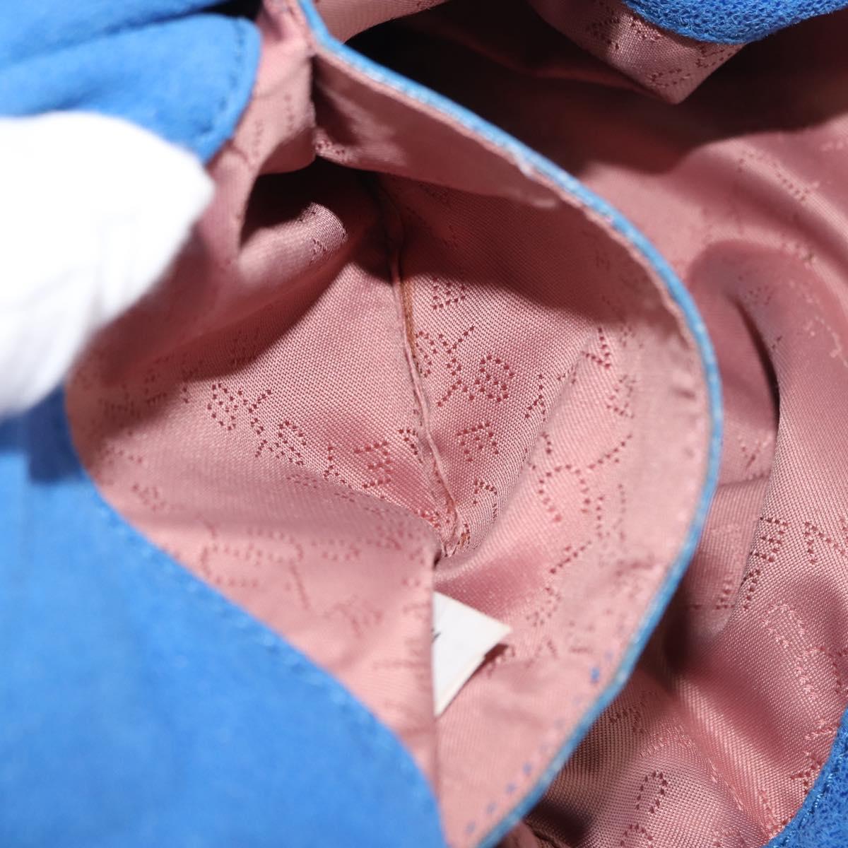 Stella MacCartney Falabella Chain Shoulder Bag Suede Blue 371223 Auth 145513