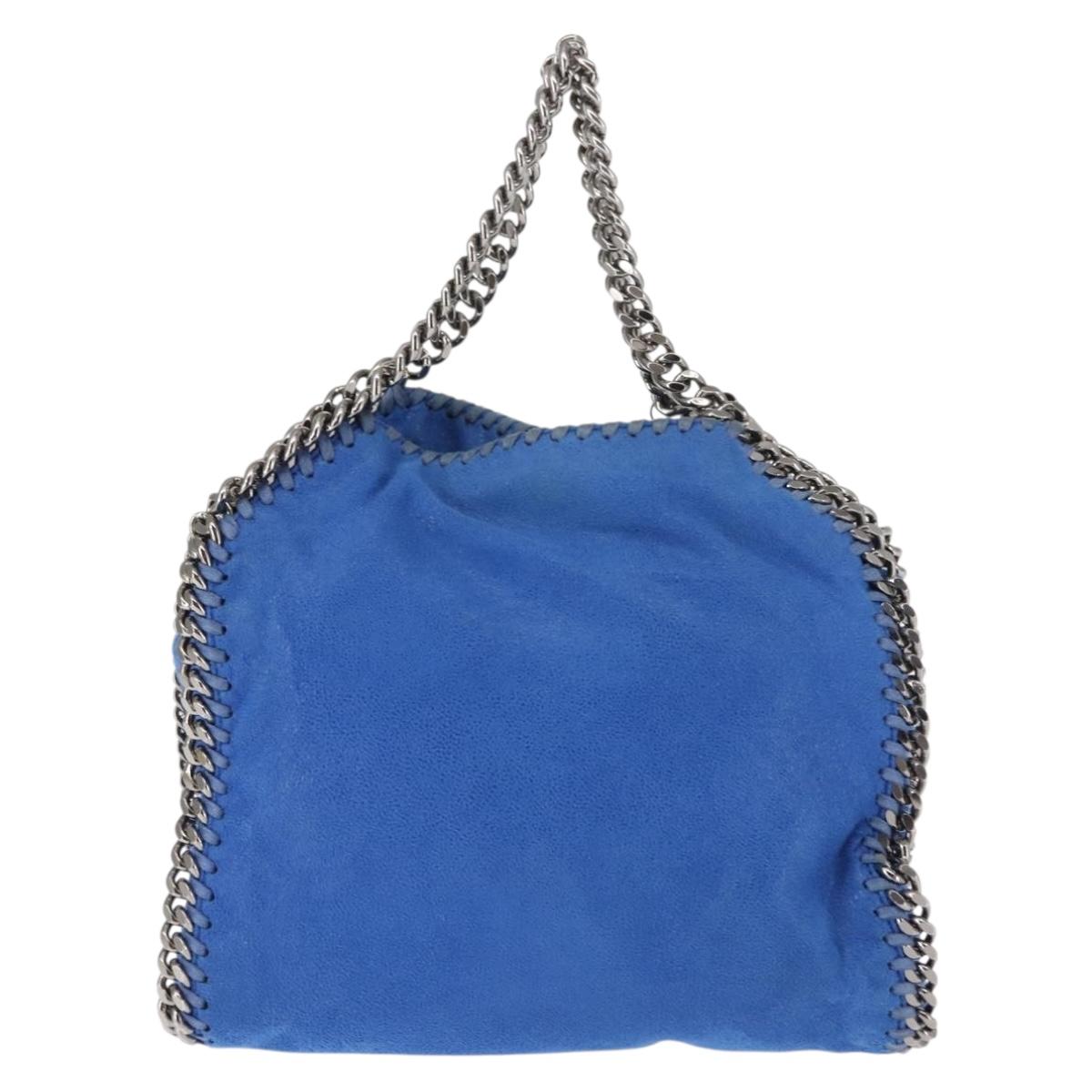 Stella MacCartney Falabella Chain Shoulder Bag Suede Blue 371223 Auth 145513