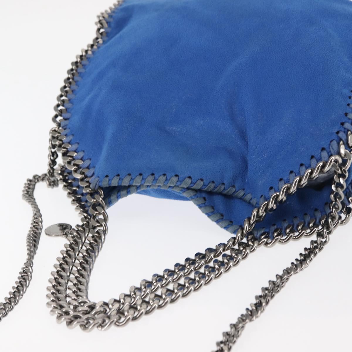 Stella MacCartney Falabella Chain Shoulder Bag Suede Blue 371223 Auth 145513