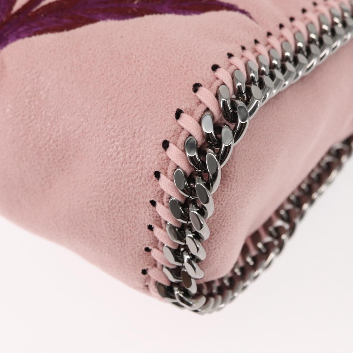 Stella MacCartney Falabella Chain Shoulder Bag Suede Pink 371223 Auth 145514