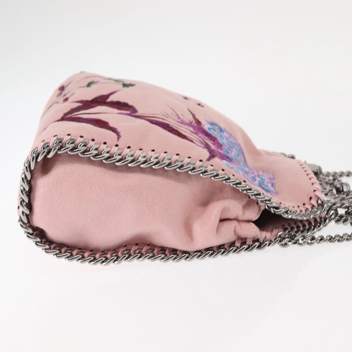 Stella MacCartney Falabella Chain Shoulder Bag Suede Pink 371223 Auth 145514