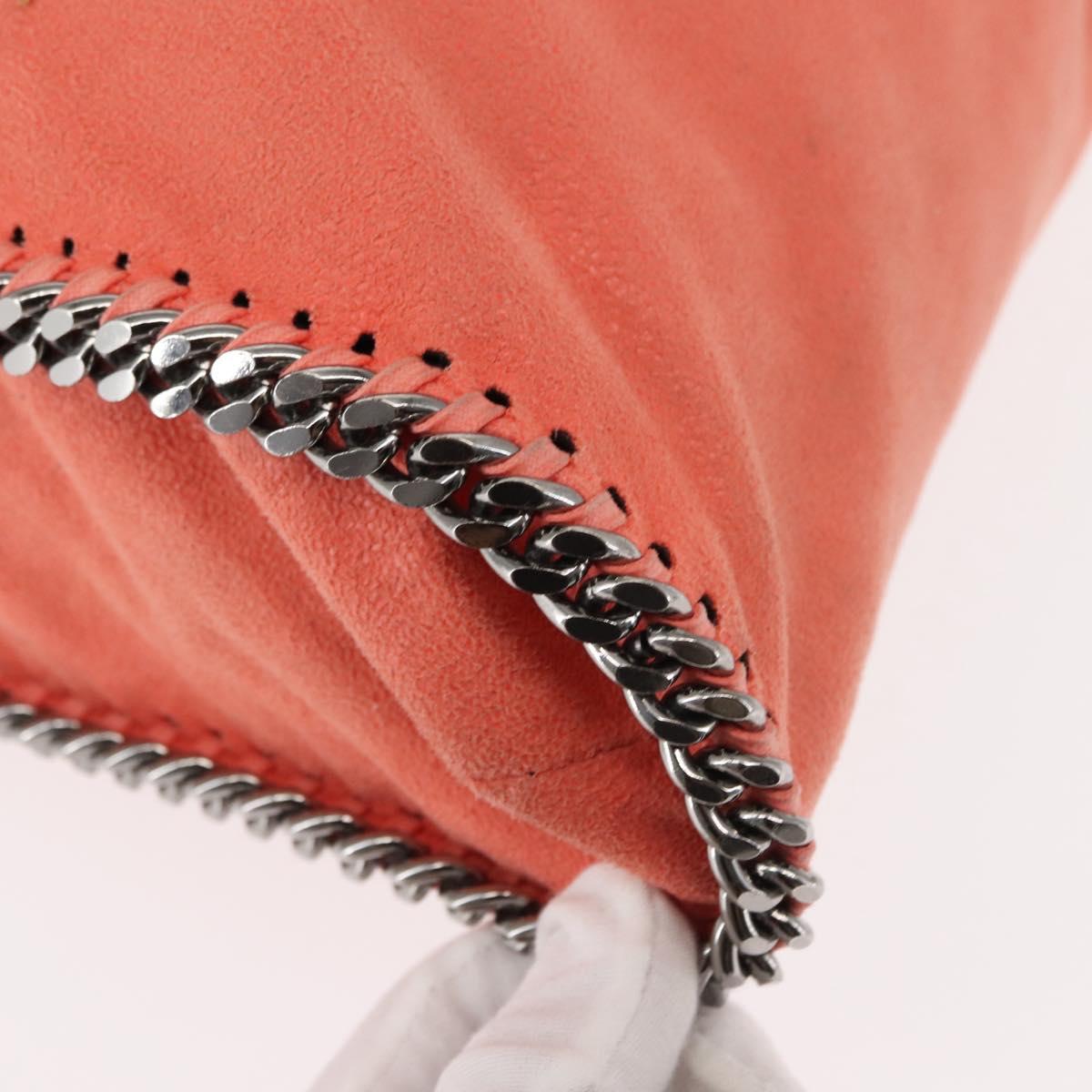 Stella MacCartney Falabella Chain Shoulder Bag Suede Orange 234387 Auth 145515
