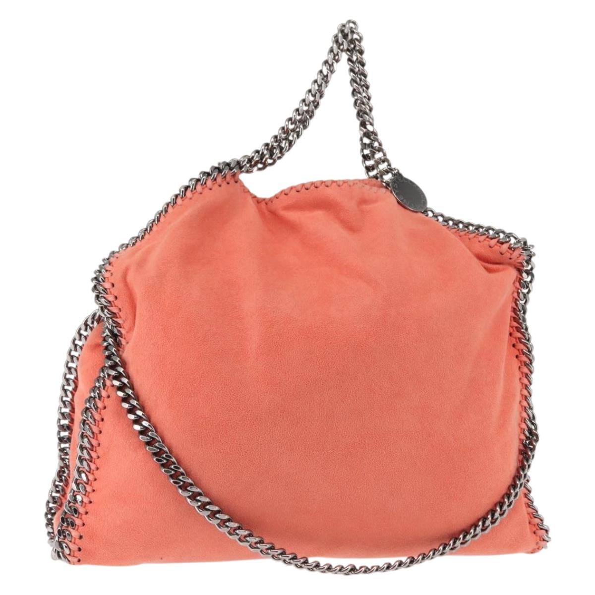 Stella MacCartney Falabella Chain Shoulder Bag Suede Orange 234387 Auth 145515