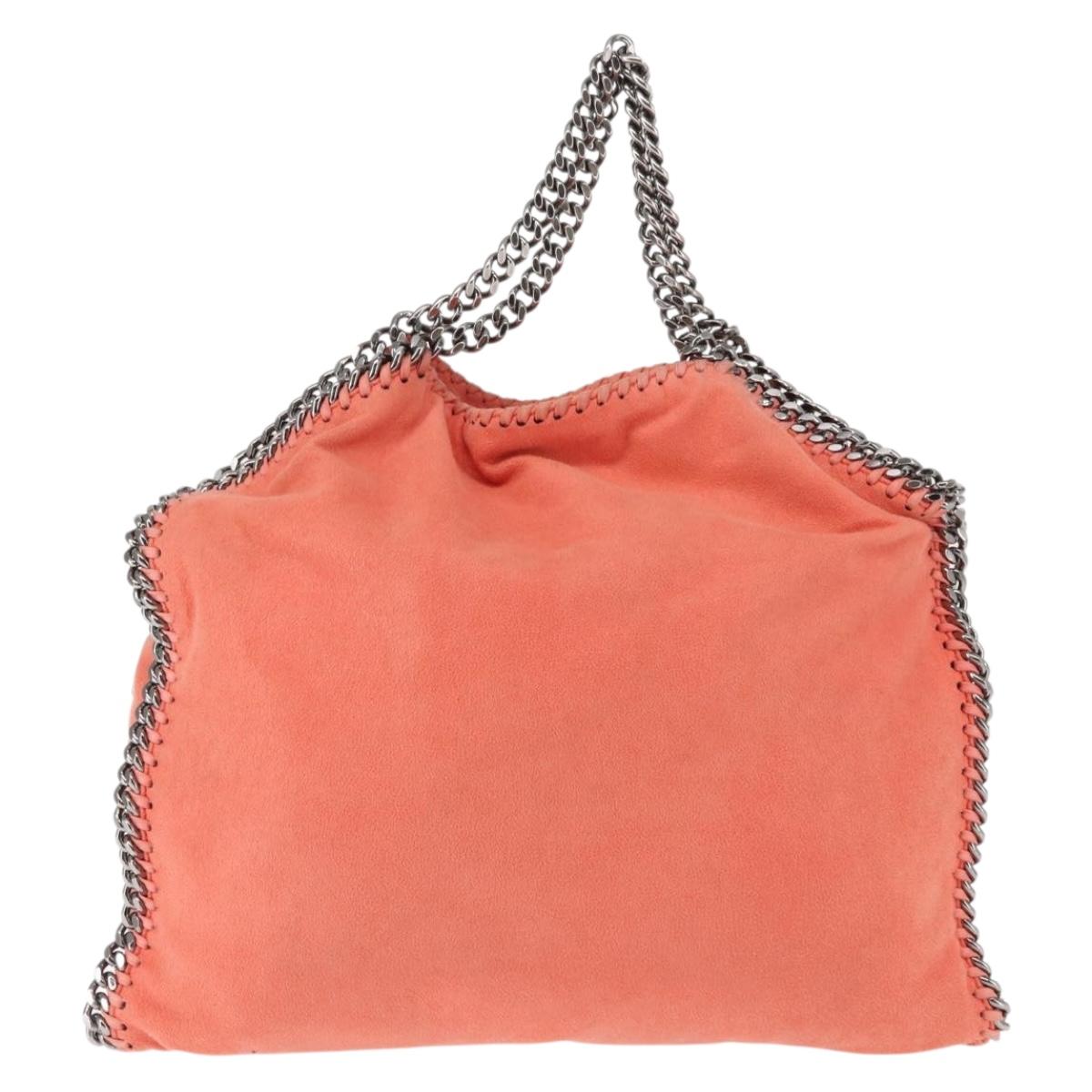 Stella MacCartney Falabella Chain Shoulder Bag Suede Orange 234387 Auth 145515