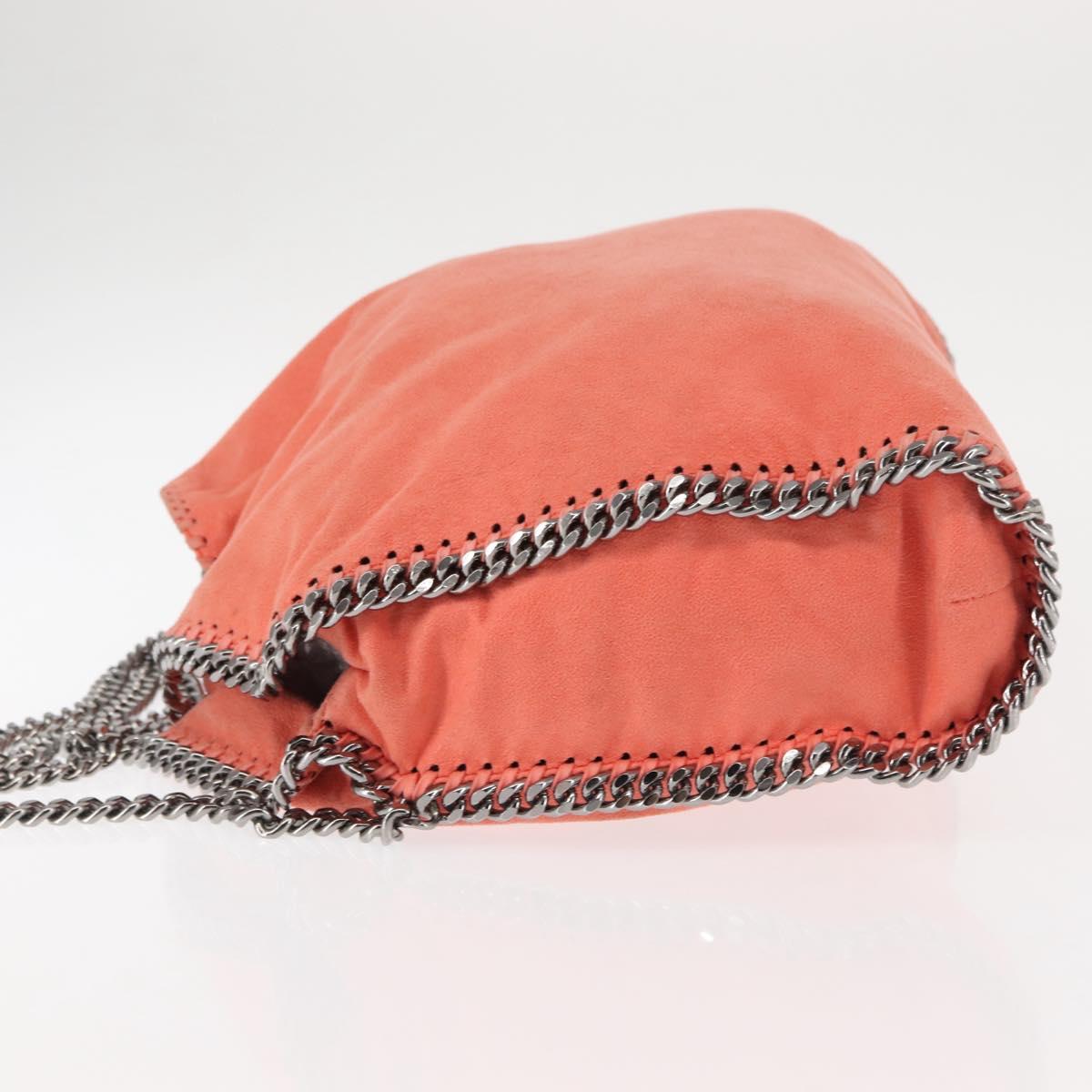 Stella MacCartney Falabella Chain Shoulder Bag Suede Orange 234387 Auth 145515
