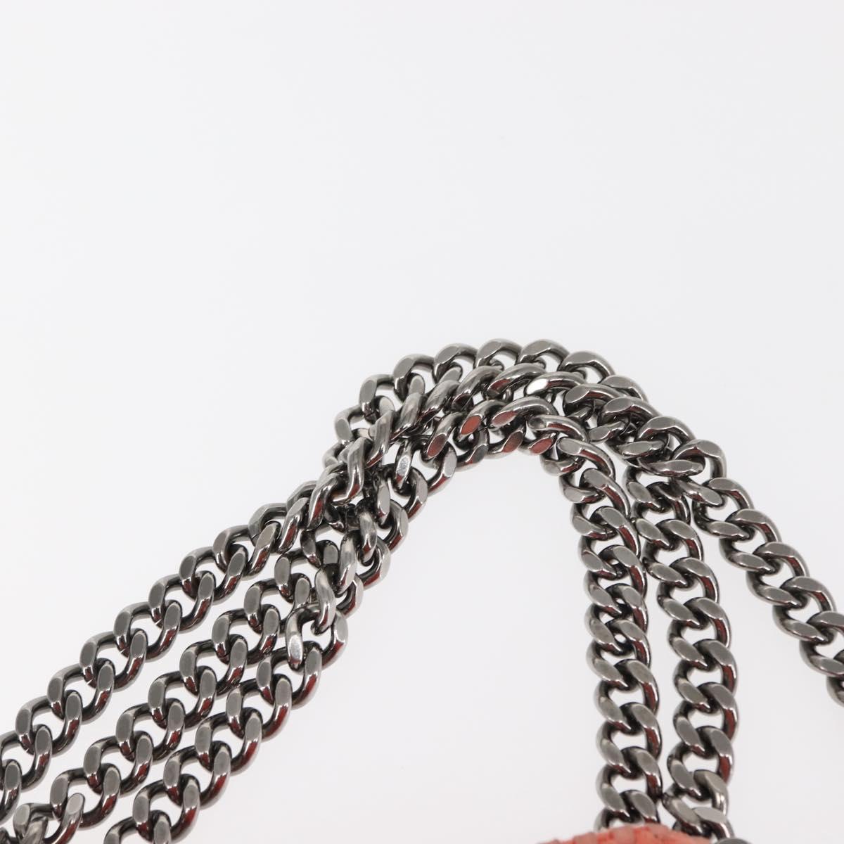 Stella MacCartney Falabella Chain Shoulder Bag Suede Orange 234387 Auth 145515