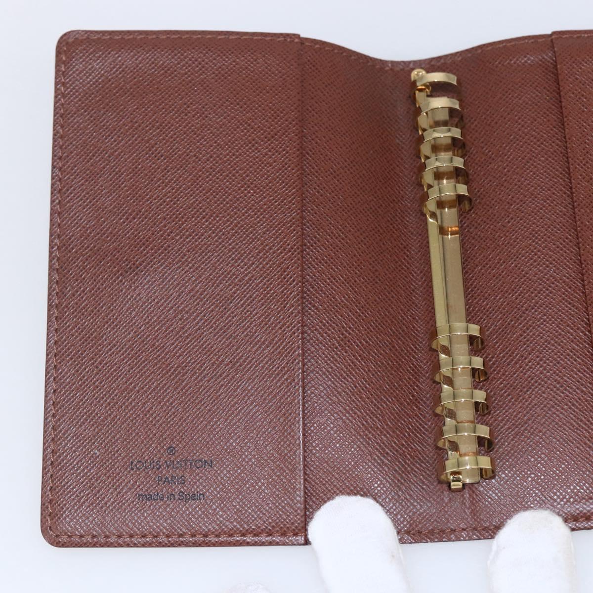 LOUIS VUITTON Monogram Agenda Partonaire PM Day Planner Cover R21029 Auth 145535
