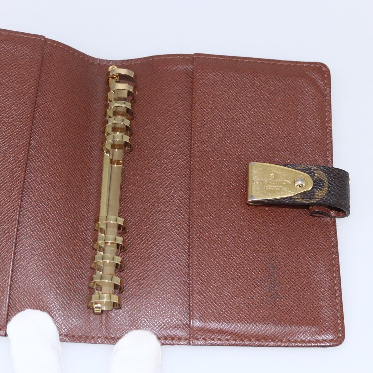 LOUIS VUITTON Monogram Agenda Partonaire PM Day Planner Cover R21029 Auth 145535
