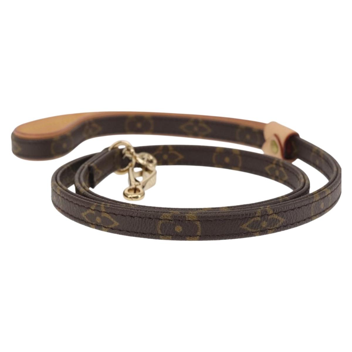 LOUIS VUITTON Monogram Less Baxter MM Dog Leash M58056 LV Auth 145540
