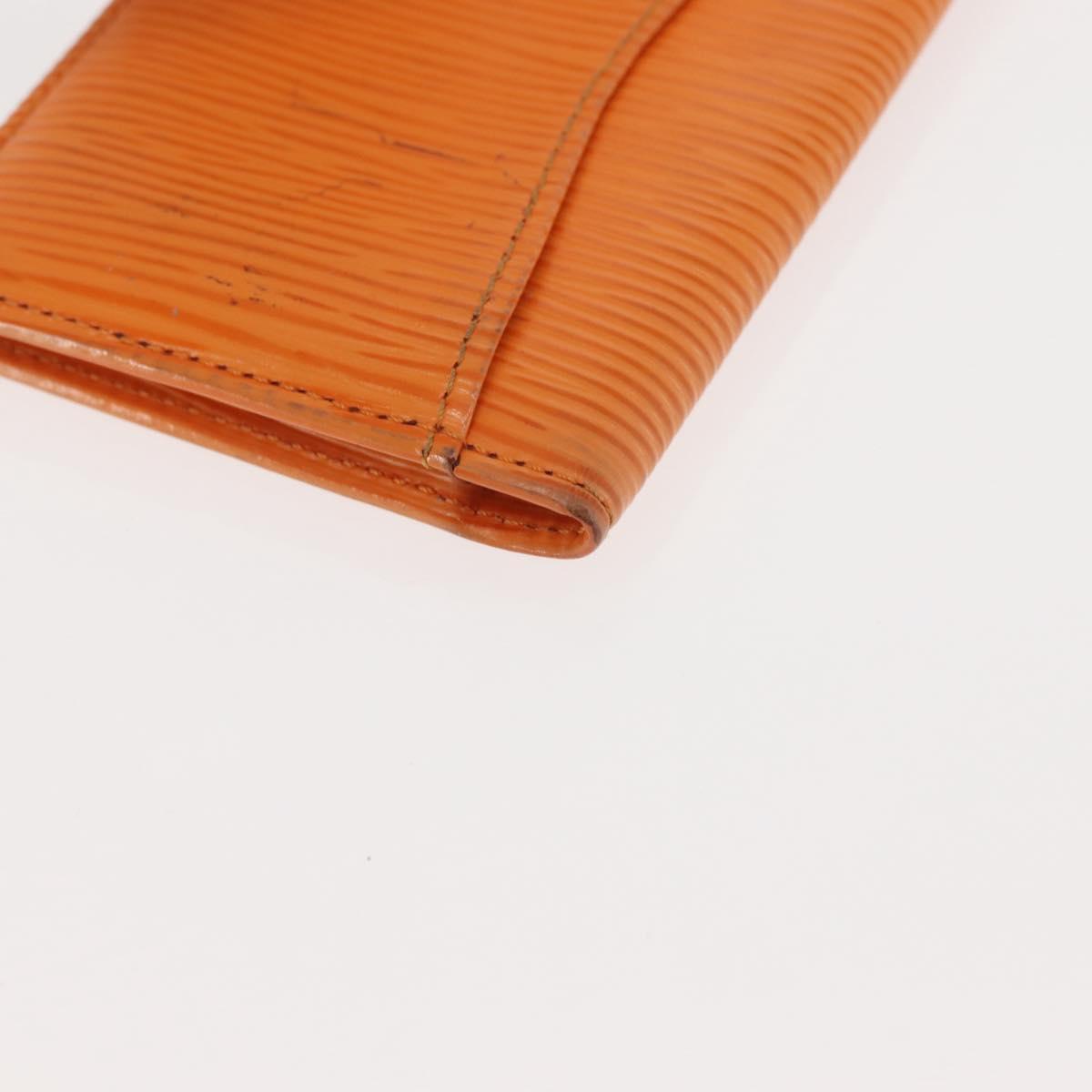 LOUIS VUITTON Epi Organizer De Poch Card Case Orange M6358H LV Auth 145541