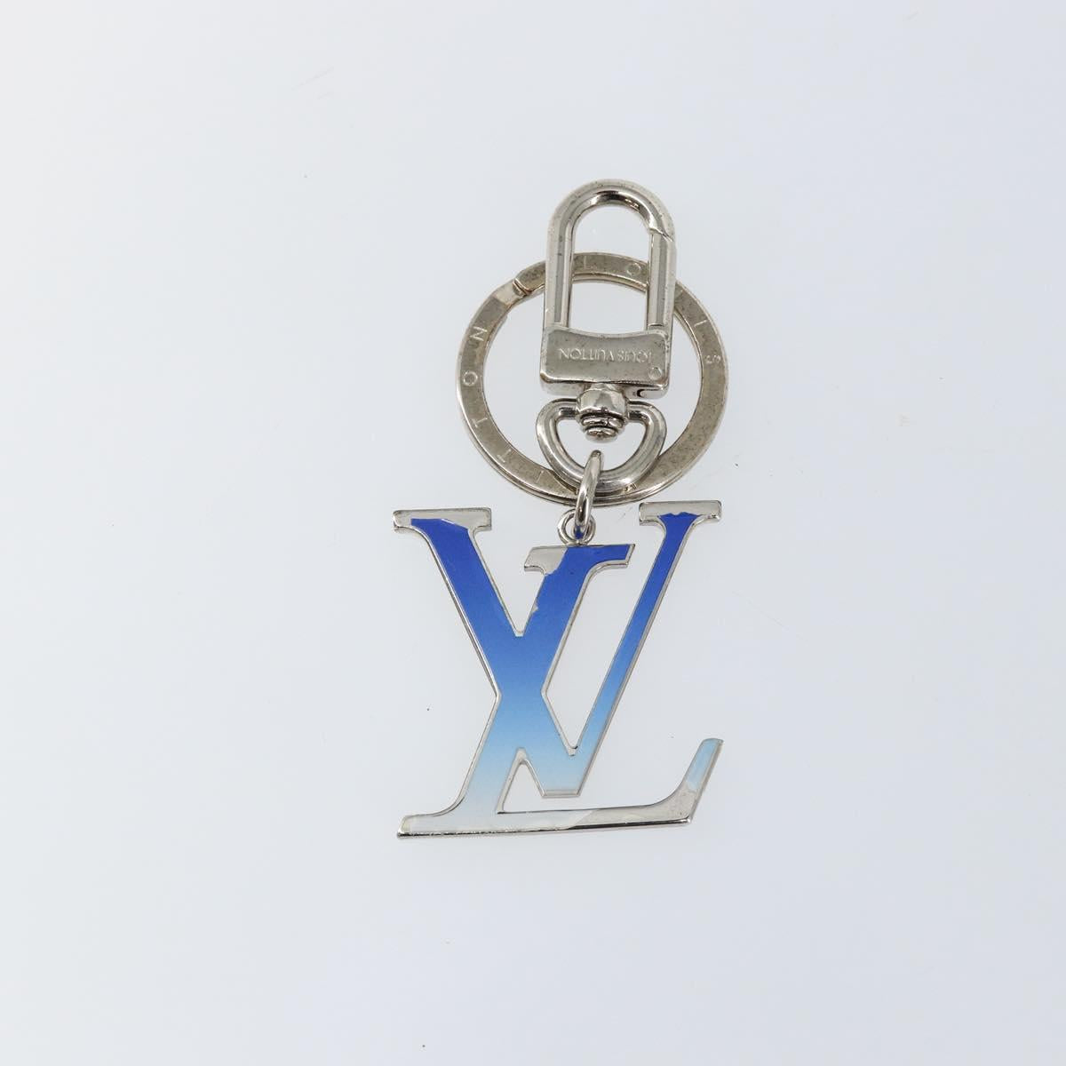 LOUIS VUITTON Porte Cles Gradient Charm metal Blue MP2789 LV Auth 145543