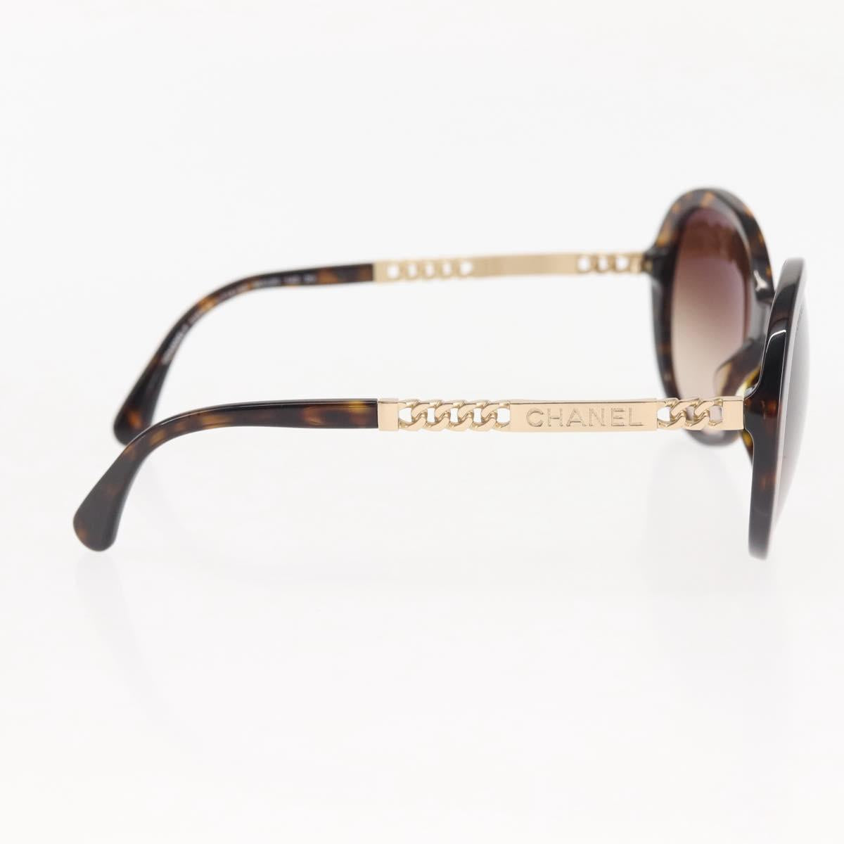 CHANEL Sunglasses plastic Brown CC Auth 145548