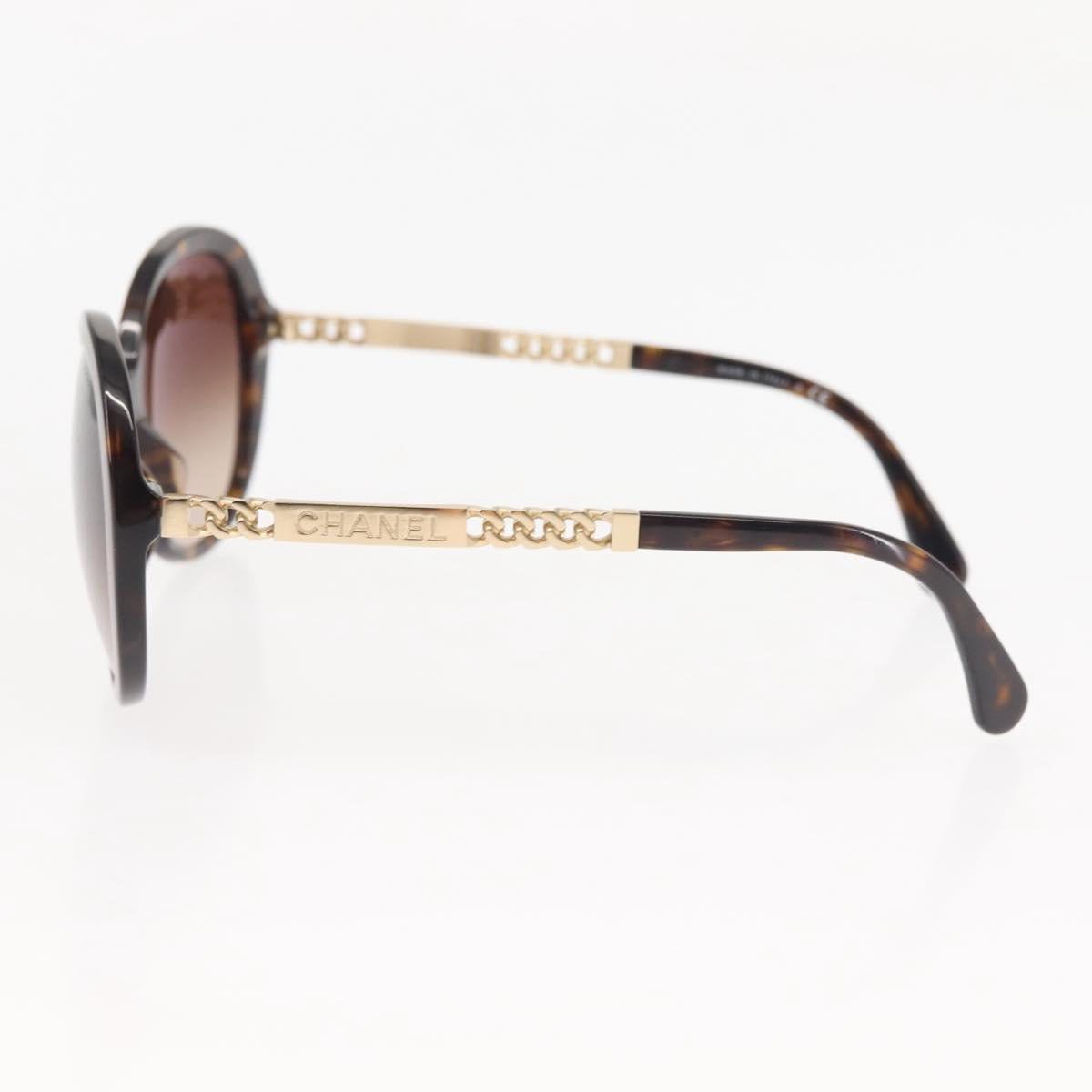 CHANEL Sunglasses plastic Brown CC Auth 145548