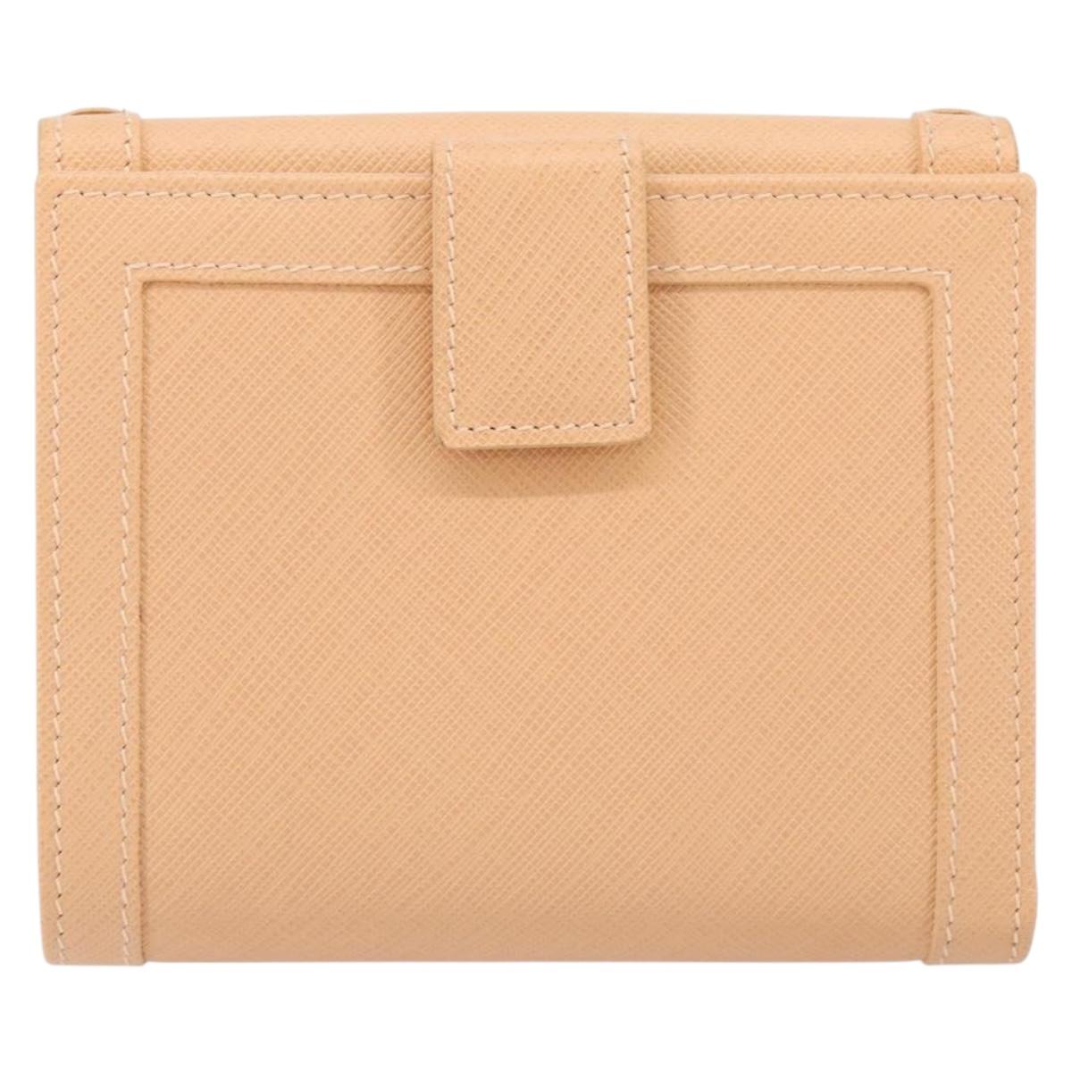 Salvatore Ferragamo Gancini Bifold Wallet Leather Pink Auth 145554