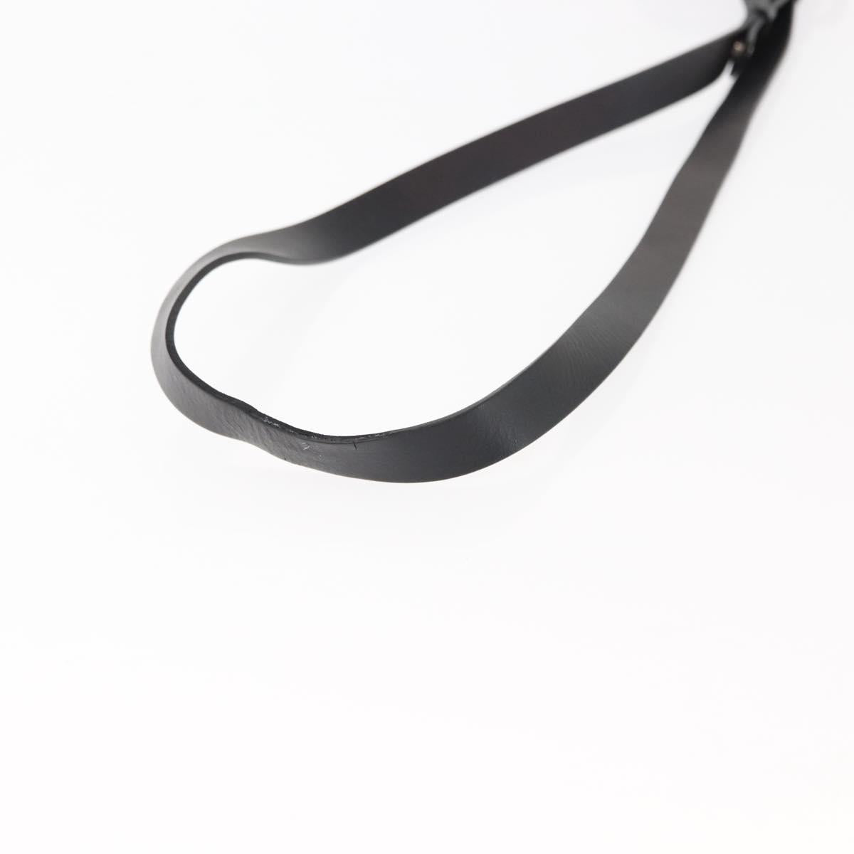 PRADA Tessuto Phone Holder Bag Nylon Black Silver Auth 145556