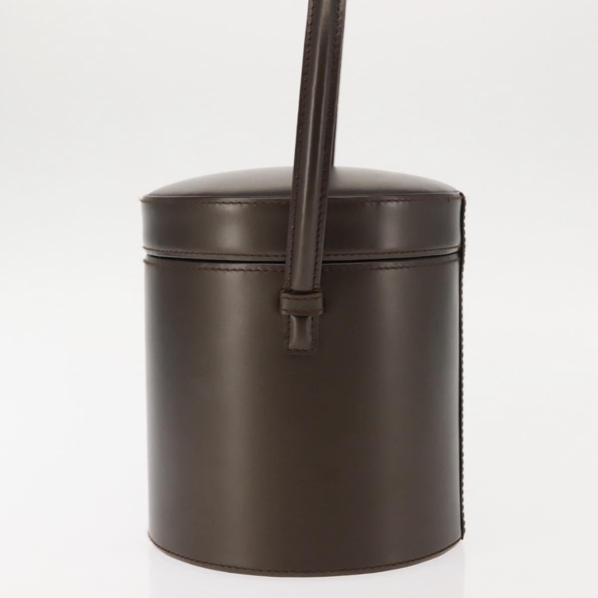 LOEWE Hand Bag Leather Brown Auth 145559