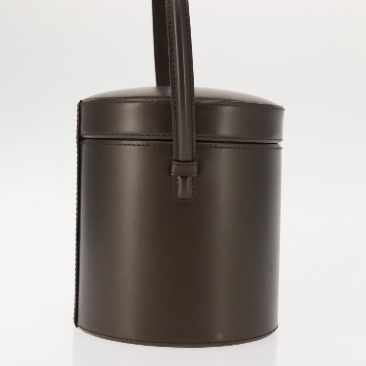 LOEWE Hand Bag Leather Brown Auth 145559