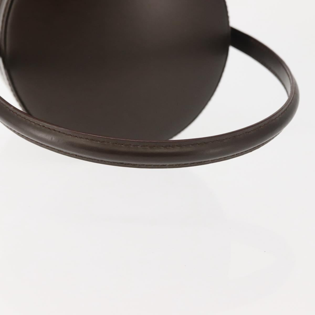 LOEWE Hand Bag Leather Brown Auth 145559