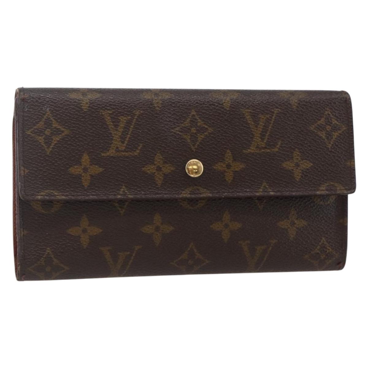 LOUIS VUITTON Monogram Portefeuille International Wallet M61217 Auth 145565